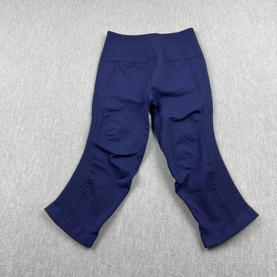 Lululemon Leggings Mujer 2 Acanalados Azul In The Flow Crop 17" Yoga Pantalones Atléticos Foto 1 de 4