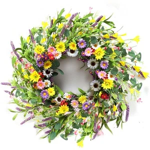 Farmhouse Decor Front Door Wreath: 22 Inch Front Door Decor W-reath Spring Wr... - Picture 1 of 7