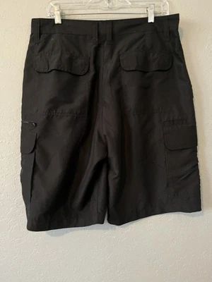 Pantalones Cortos de Carga Burnside Para Hombre Talla 34 Negros Poliéster Ligeros Utilitarios Golf Foto 1 de 4