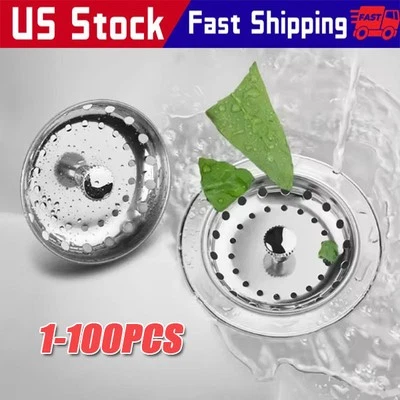 YUMARKET Stainless Steel Home Kitchen Sink Drain Stopper Basket Strainer Waste Plug Lot