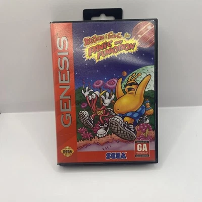 ToeJam & Earl in Panic on Funkotron (Sega Genesis, 1993) cart and box only Works - Image 1 of 4