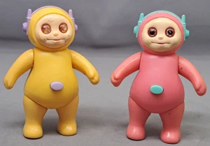 2 RARO 1998 Light-Up Rosa y Amarillo Bubbly Chubbies 3.5" Figura Soma Teletubbies - Imagen 1 de 4