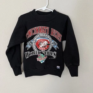 Vintage 1990 Cincinnati Reds World Series Champs Youth Crewneck Sweatshirt READ - Picture 1 of 10