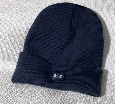 Under Armour Azul Marino Unisex Tejido Invierno Gorro Sombrero NUEVO $25 OSFM Foto 1 de 4