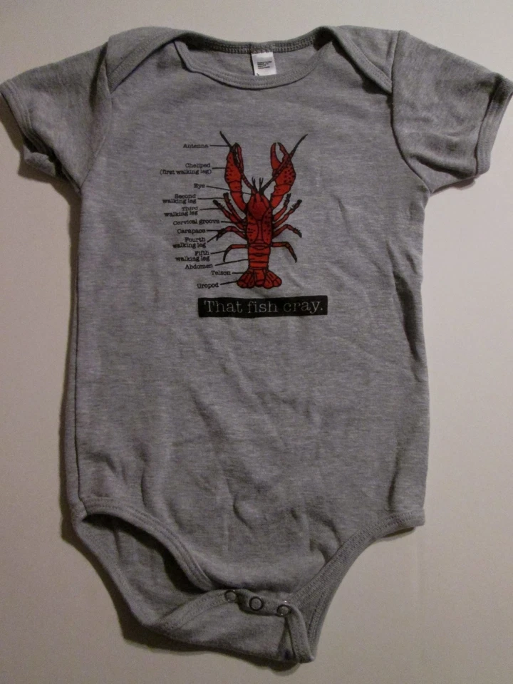 Body CRAWFISH That Fish Cray CREEPER 18-24mo LOUISIANA Cajún Infantil Foto 1 de 1