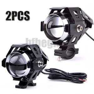 2x 125W 3000LM Motorrad Cree U5 LED Laser Scheinwerfer Fernlicht Wasserdicht - Bild 1 von 4
