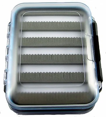 Clear Double Sided Waterproof Jig Box W/Slit Foam inserts Ice Fishing   - Image 1 of 4