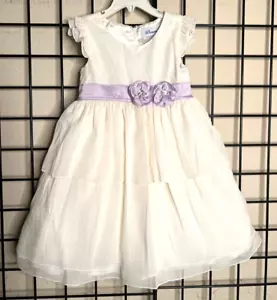 NWT NEW Donita Ivory/Lavender Sparkle Party Dress 5Y Flower Girl Pageant Gown - Picture 1 of 12