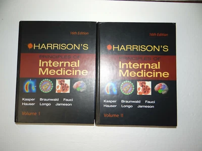 Harrison's Internal Medicine Volume I Volume II 16th Edition Hardcover - Image 1 of 4