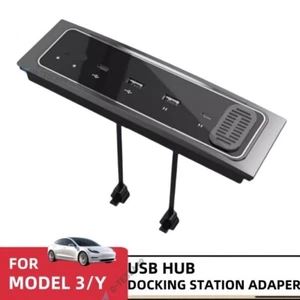 USB Hub Center Console Fast Charging Docking Station Adapter For Tesla Model 3 Y - Picture 1 of 10