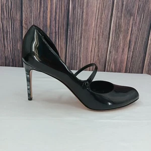 Casadei Woman's High Heel Shoes Black Patent Leather-"Cracked Ice" Heel- Size 11 - Picture 1 of 17