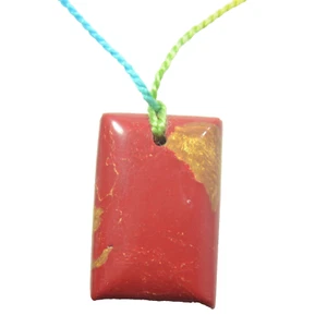 Red Copper Turquoise 28x18x7 mm Gemstone Cabochon Pendant bead - Picture 1 of 8