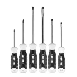 HART 6-Piece Screwdriver Set with Comfort Grip Handle , Magnetic tips - Picture 1 of 1