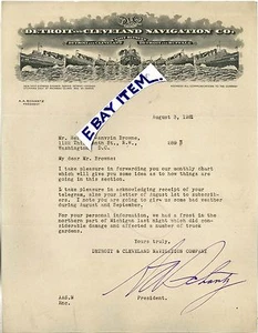 1927 LETTERHEAD AA Schantz MACKINAC ISLA MICHIGAN Detroit Cleveland navegación - Imagen 1 de 1