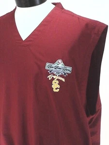 Vest USC TROJANS Football 2006 Rose bowl Game Burgundy Gold SC Men's XXL RARE - Picture 1 of 8