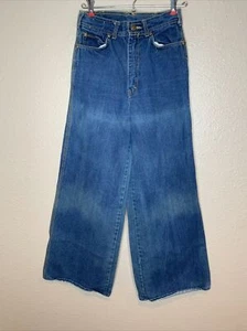 Normandee Jeans Vintage 70s  80s High Waisted Jeans Bell Bottoms Wide Leg - Picture 1 of 12