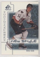2000-01 SP Game Used Edition New Style /900 Jordan Krestanovich #89 Rookie RC