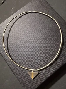 Halsreif mit Anhänger in Platin mit Gelbgold - Bild 1 von 3
