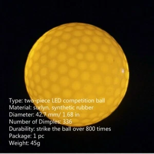 Glow Golfball zweiteiliger Ball LED leicht zu finden langlebig blinkend Geschenk - Bild 1 von 16