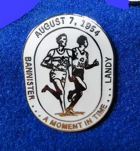 Track & Field Coach Bannister & Landy Miracle Mile Race Pin "A Moment In Time" - Picture 1 of 1