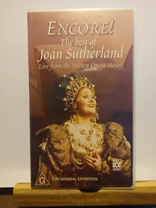 ENCORE THE BEST OF JOAN SUTHERLAND~LIVE FROM THE SYDNEY OPERA HOUSE~VHS New 2000 - Picture 1 of 2