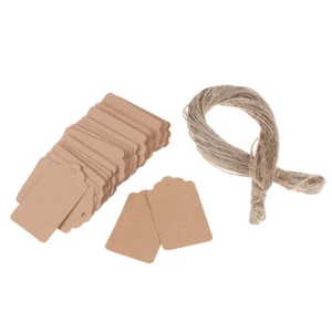100Pcs Blank Kraft Jewelry Price Label String Price Tags With String $y S1 - Picture 1 of 9