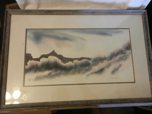 Study In Gray Original Jack Dietrich Watercolor Mid-Century 1976 Framed, Matted - Picture 1 of 4