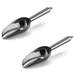 2 Pack 3oz Mini Metal Ice Scoops for Ice Cube Candy Flour Sugar Kitchen Cooking - Picture 1 of 7