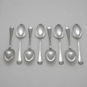 OLD ENGLISH THREAD Design MAPPIN & WEBB Silver Service Cutlery 8 Dessert Spoons - Picture 1 of 2