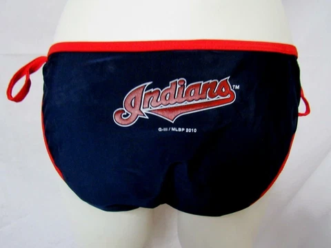 Cleveland Indians Women's L String Bikini Bathing Suit Swimsuit Bottom C1 2005 Cover