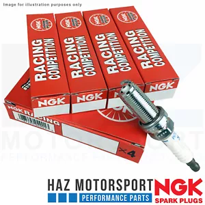 NGK Racing Competition x4 Spark Plug Set Heat Range 8 For VW Golf Mk7 / 7.5 R - Afbeelding 1 van 1