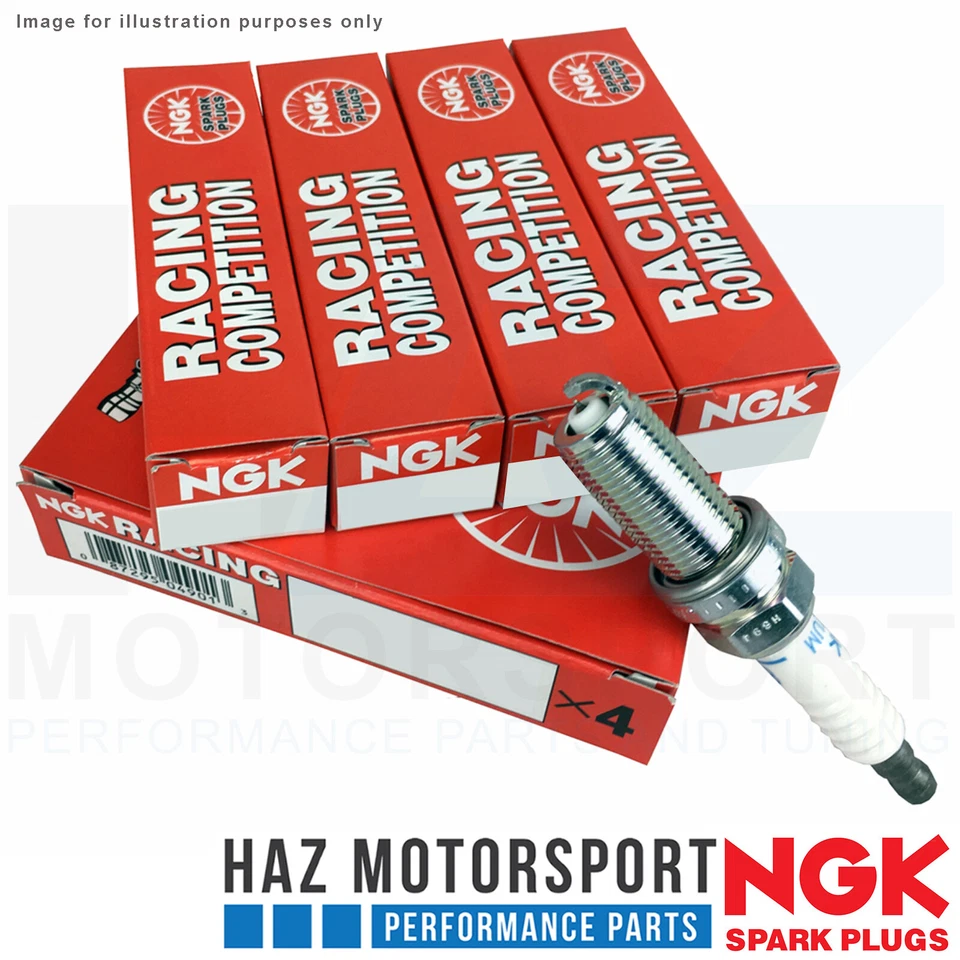 NGK Racing Competition x4 Spark Plug Set "8" For VW Golf Mk7/7.5 GTI/Clubsport/S - Image 1 of 1
