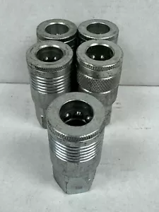 Juego de 5 piezas de acoplamiento de conexión rápida PARKER 15C excedente FNPT de 1/4" - Imagen 1 de 5