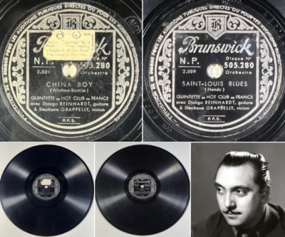 Django Reinhardt, Grappelly : China boy / Saint-Louis.. 78 rpm BRUNSWICK 505.280 - Photo 1/4