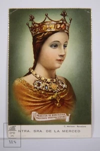 Original Antique Religious Card - Ntra. Mrs. de la Merced - Virgin - Barcelona - Picture 1 of 2