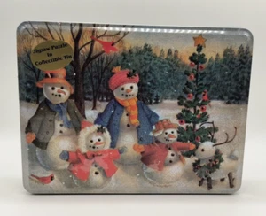 Snowman Family Jigsaw Puzzle In Collectable Tin 550 Pieces 18" x 24" - Picture 1 of 7