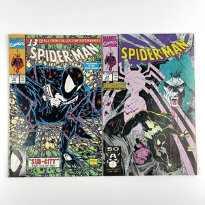 Marvel Spider-Man Vol 1 Nos 13-14 Sub-City Parts 1 & 2 1991 Lot of 2 Comic Books - Picture 1 of 12