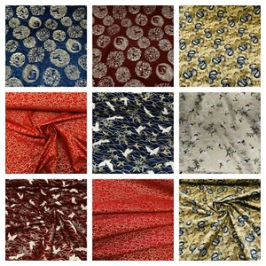1M FOIL COTTON JAPANESE CHINESE PRINT 100% COTTON 58" WIDE - Picture 1 of 8