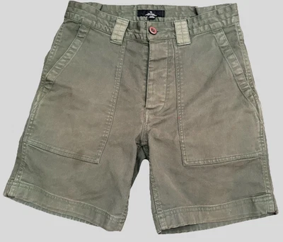 Rip Curl Surf Heads Green Cargo Shorts Button Large Front Pockets 28" Tailored - Image 1 of 4