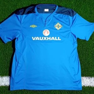 NORTHERN IRELAND UMBRO FOOTBALL JERSEY RARE RETRO VAUXHALL SHIRT - MENS SIZE XXL - Picture 1 of 10