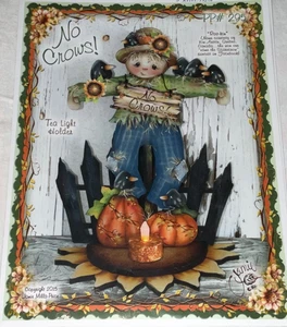 Jamie Mills Price NO CROWS Scarecrow Decorative Painting Pattern Halloween Fall - Picture 1 of 7