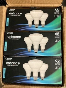 FEIT ELECTRIC Enhance 65W LED 7.2W Replacement Dimmable Bulbs x6 3pks 18 Total - Picture 1 of 2