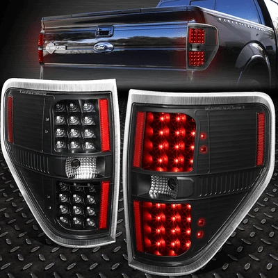 [LED COMPLETO]PARA 09-14 FORD F150 CARCASA NEGRA LUZ TRASERA FRENO TRASERO FAROS ESTACIONAMIENTO Foto 1 de 4