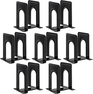 Fermalibri, Supporti Fermalibri in Metallo Antiscivolo per Scaffali, Fine Libro Resistente, Off - Foto 1 di 12