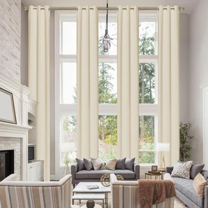 Cortinas opacas extra largas, oscurecimiento de habitación cortinas de techo altas de 20 pies de largo,... - Imagen 1 de 6