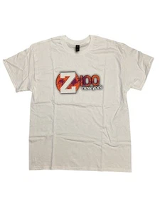 Gildan Z100 New York White T Shirt Size Large Morning Radio Station - Picture 1 of 2