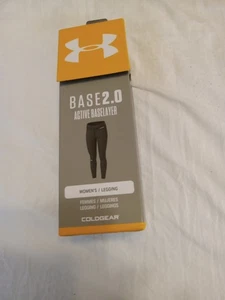 Under Armour Women's Baselayer Leggings UA ColdGear Base 2.0 Sz L Black 1343325 - Picture 1 of 5