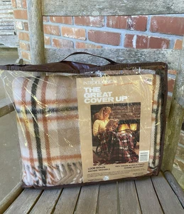 Vintage Tennessee Woolen Mills 100 % reines Acryl - 50 x 60 kariert Überwurf - USA - neu in Verpackung - Bild 1 von 8