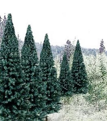 Multi Scale- Blue Spruce Trees - 18/pkg - 2" to 4" -  WOO-TR1587 - Image 1 of 3