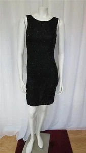 JMD New York schwarzes Seiden Perlen Kleid Gr. S/PS - Bild 1 von 7